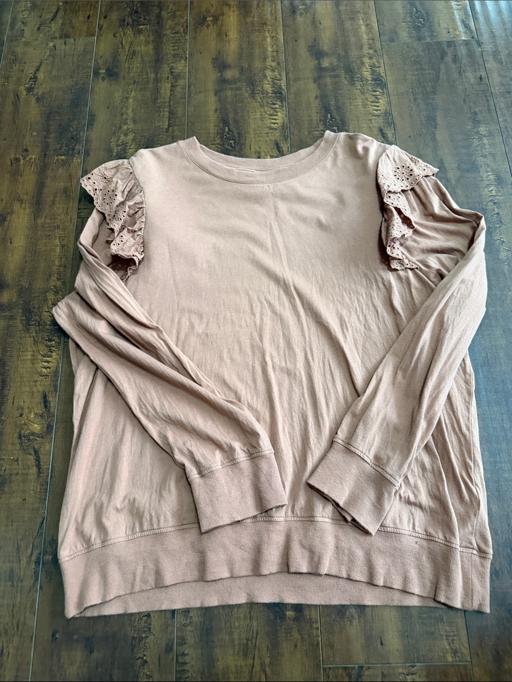 Matilda Jane Blush Ruffle-Sleeve Long Sleeve Top